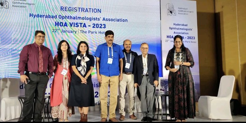 Faculty group at the Hyderabad Ophthalmologists' Association conference, HOA Vista 2023