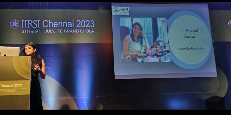 Dr. Anchal Gupta speaking at the IIRSI Conference in Chennai