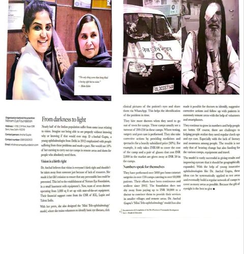 The Better India coverage of Dr. Anchal Gupta: &ldquo;From darkness to light&rdquo;: eye care for the underprivileged