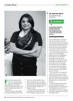 Outlook Money, 2025 coverage of Dr. Anchal Gupta: Cover story on Dr. Anchal Gupta